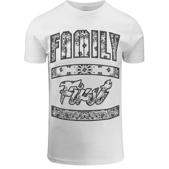 ShirtBANC Family First Mens Graphic Shirt, Paisley Bandana Tee Mi Familia, S-3XL