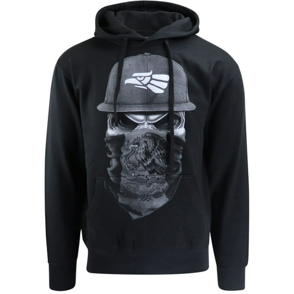 ShirtBANC Hecho en Mexico Bandana Skull Mens Hoodie Calavera Mexicana