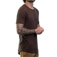 thumbnail image 1 of ShirtBANC Hipster Hip Hop Long Drop Cut Mens Shirt Curved Hem Solid Tshirts, 1 of 7