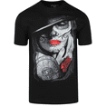 thumbnail image 1 of ShirtBANC La Pachuca Mens Aztec Woman Calendar And Sugar Skull Tattoos Shirt, 1 of 5