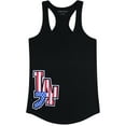 thumbnail image 1 of ShirtBANC Los Angeles Letters Womens Tank Top California Flag Racer Back, 1 of 1