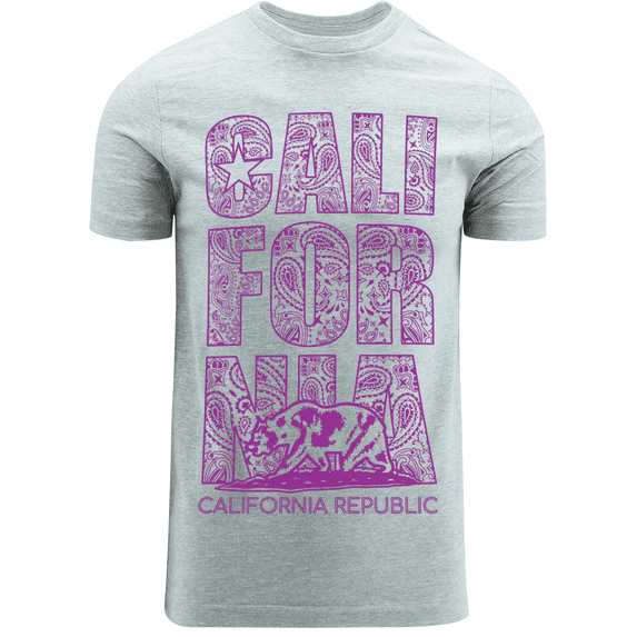 ShirtBANC Mens California Shirt State Bear Paisley Bandana California Republic