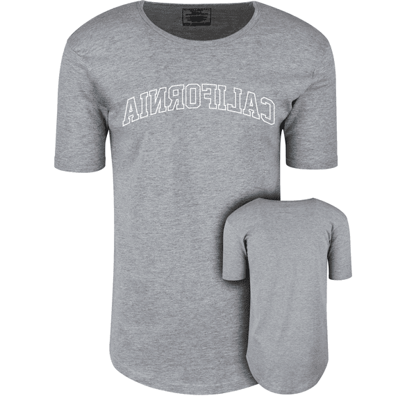 ShirtBANC Mens Graphic California Reverse Dropcut Shirt CA Lifestyle Tee, XS-3XL