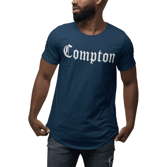 ShirtBANC Mens Graphic City of Compton Hip Hop Rap Legends Dropcut Tee, XS-3XL