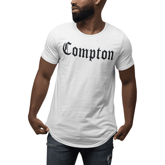ShirtBANC Mens Graphic City of Compton Hip Hop Rap Legends Dropcut Tee, XS-3XL