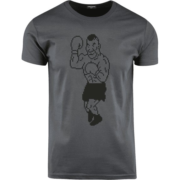 ShirtBANC Mens Mike T Punch Retro Gaming Shirt Boxing Iron Style Tee, S-3XL