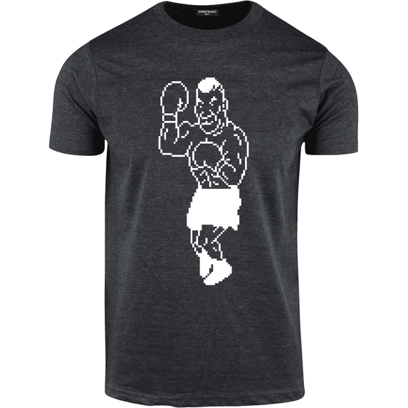 ShirtBANC Mens Mike T Punch Retro Gaming Shirt Boxing Iron Style Tee, S-3XL