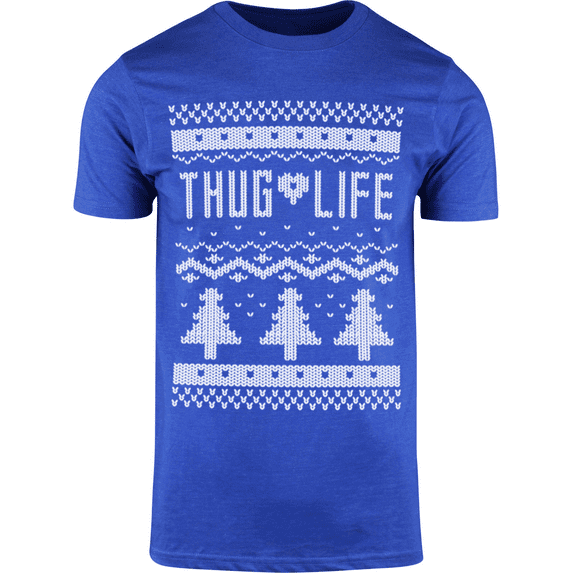 ShirtBANC Mens Thug Life Christmas Sweater Xmas Shirt Hip Hop Holiday