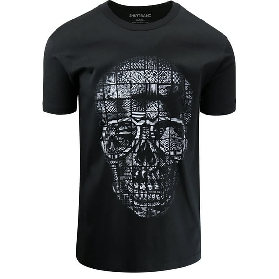 ShirtBANC Mexican Inspired Skull Grid Mens Shirt Latino Glasses Tee