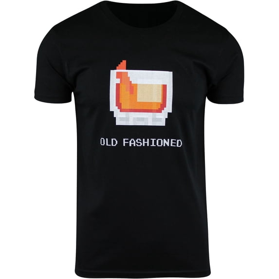 ShirtBANC Old Fashioned 8 Bit Mens T Shirt Funny 8 Bit Video Game Tee