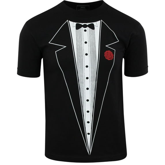 ShirtBANC Tuxedo Shirt Funny Mens Tux Shirt Formal But Here to Party