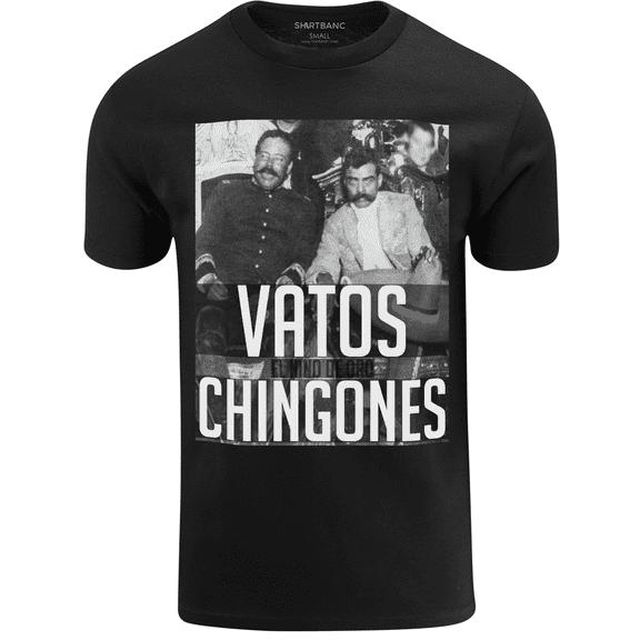 ShirtBANC Vatos Chingones Mens Pancho Villa Emiliano Zapata Mexican Heroes Shirt
