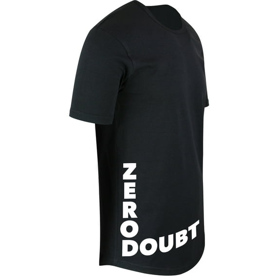 ShirtBANC Zero Doubt Motivational Dropcut Shirt Inspiring Design Tee, XS-3XL
