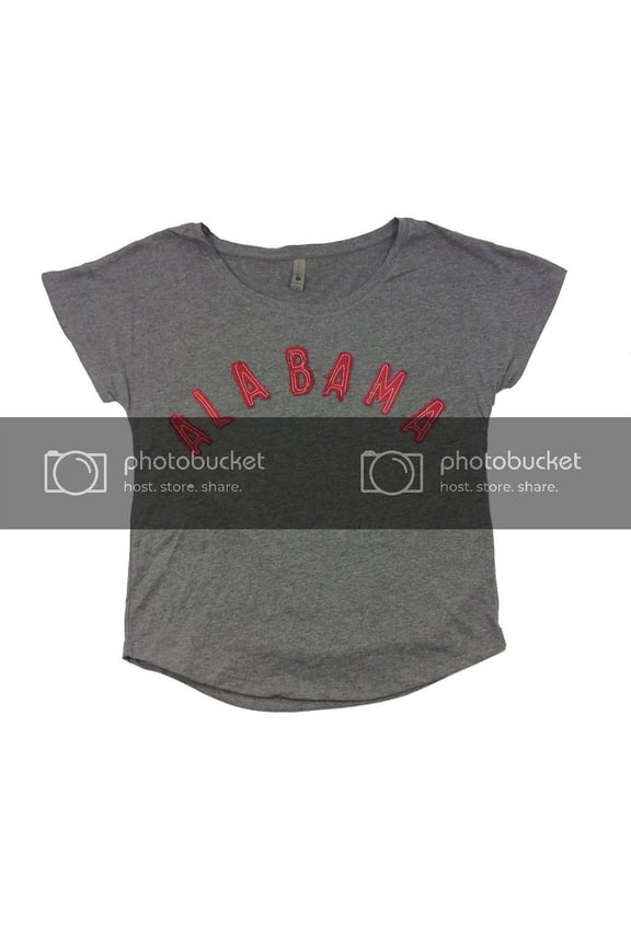 Alabama Vintage Letter Next Level Dolman Shirt-Grey-Small