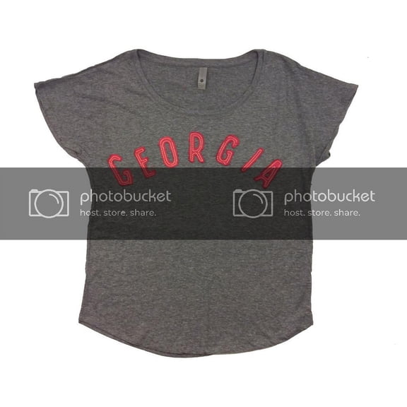ShirtLove Georgia Vintage Letter Next Level Dolman Shirt-Grey-Medium