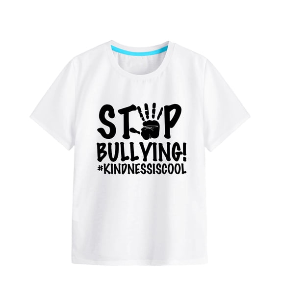 Shirts For Girls 10-12 Girls Soft Short Sleeve Crew Neck T Shirts 6 Color Printed T Shirt White, 11-12 Years