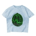 thumbnail image 1 of Shirts For Kids Girls Summer Sequins Watermelon Print Short Sleeve Crew Neck Tops Casual Cute Children T Shirt, 1 of 3