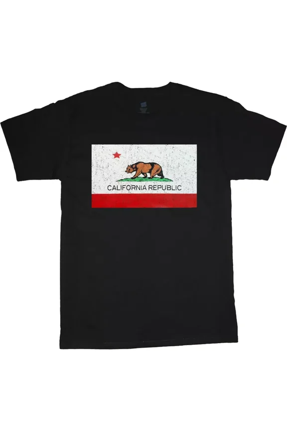 Shirts For Men California Flag Decal Tee Shirt Cali Design Gift For Men Women Unisex Tee