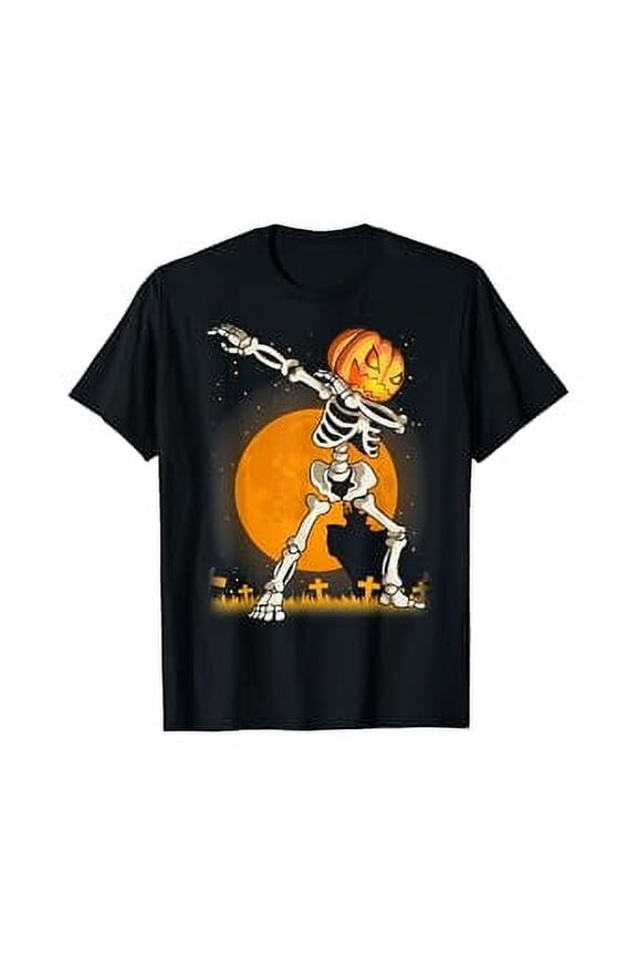 Shirts For Men Dabbing Skeleton Pumpkin Dab Unisex S-5XL T-Shirt, Vintage Birthday Gift