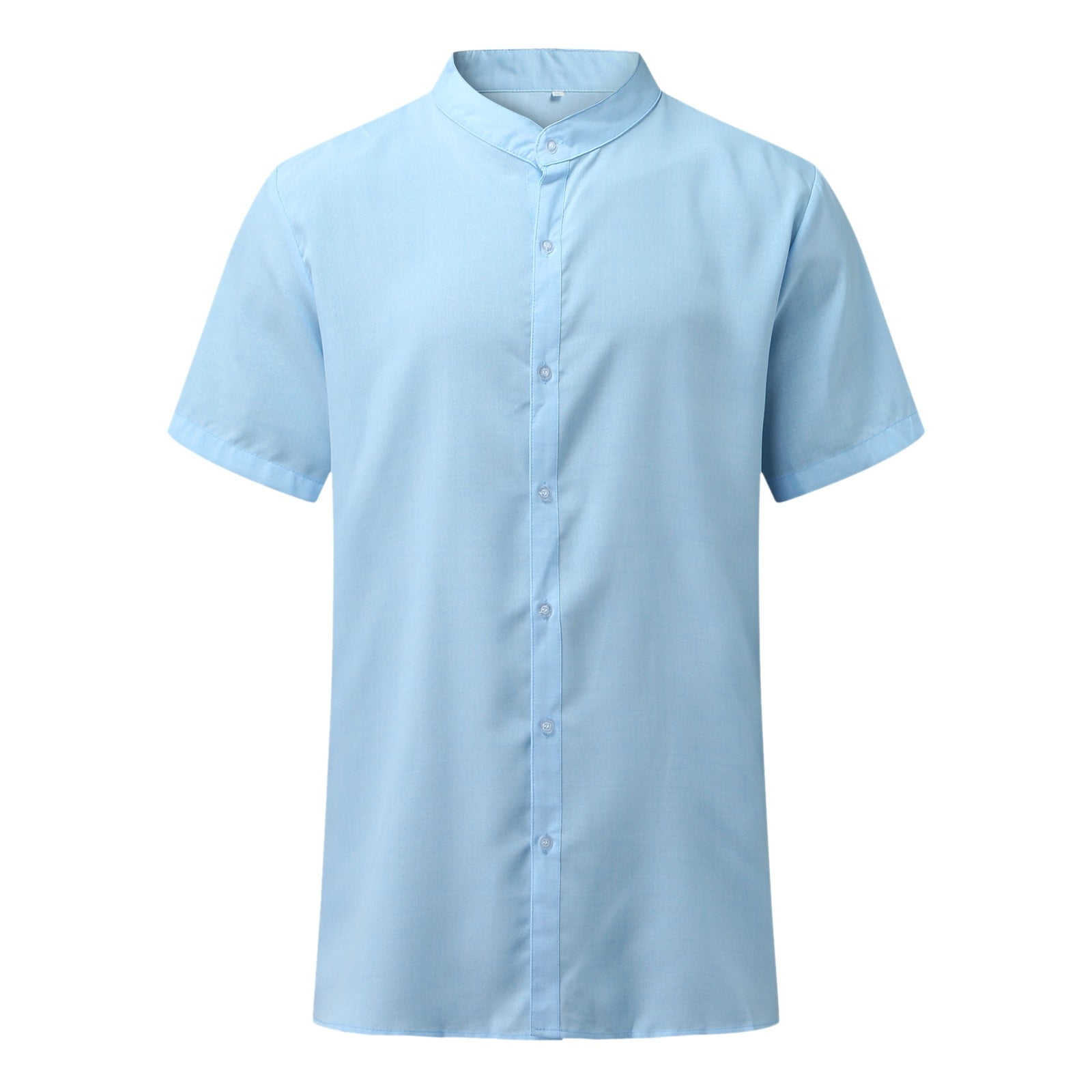Mens Shirts Graphic Summer Solid Color Collar Button Dwon Cardigan Short  Sleeve Summer Tops 