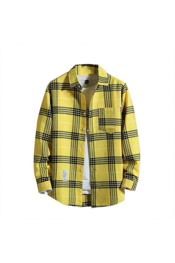 Shirts For Men Western Cowboy Pearl Snap Shirts for Men Long Sleeve Vintage Buttons Down Plaid Shirt