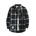 thumbnail image 1 of Shirts For Men Western Cowboy Pearl Snap Shirts for Men Long Sleeve Vintage Buttons Down Plaid Shirt, 1 of 3