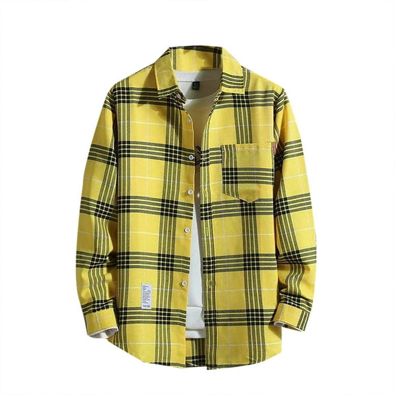 Western Cowboy Shirts For Men,Mens Long Sleeve Button Down Shirts Regular Fit Vintage Casual Plaid Shirt