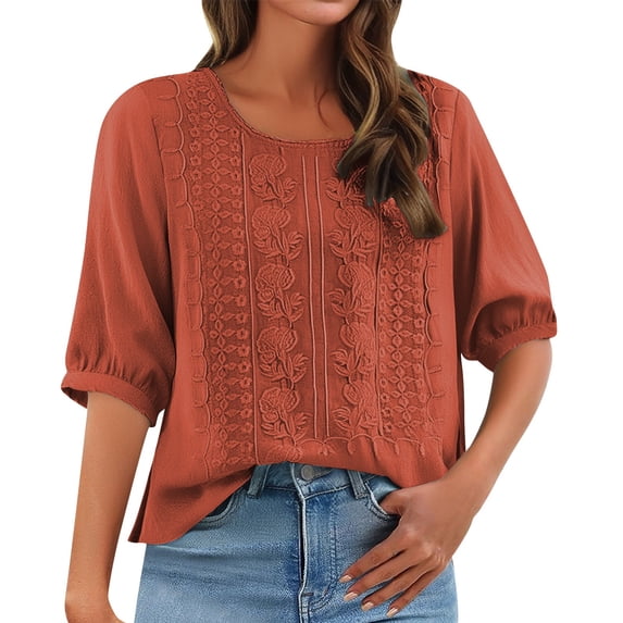 Shirts For Women Fashionable Casual Solid Color Pleated Cotton And Linen Tops Shirts And T Shirts Long Sleeve Shirts For Women