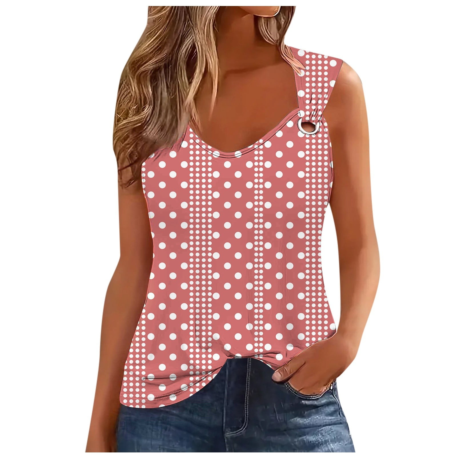 Shirts For Women V Neck Sleeveless Dressy Blouses For Women Athletic