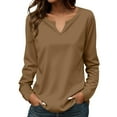 thumbnail image 1 of Shirts For Women Women Fashion Casual Long Sleeve Solid Color Tops Shirts Blouses Tops Womens Tops, 1 of 6