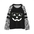 thumbnail image 1 of Shirts For Girls 14-16 Youths Girls Pumpkins Letters Prints Casual Pullover Leopard Girls Sweatshirts Boys Toddler Kids Little Girl's Long Sleeve Tops Dark Blue, 8-9 Years, 1 of 4