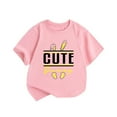 thumbnail image 1 of Shirts For Girls 5T Summer New Children's Clothing Europe And The United States Style Girls Short Sleeve T Shirt Easter Bunny Printed Round Neck Children T Shirt Red, 2-3 Years, 1 of 3