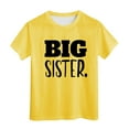 thumbnail image 1 of Shirts Girls Big Sister Shirt Big Sister Announcement Toddler Shirts Promoted Outfit Girls' Tops, Tees Yellow 10 Years-11 Years, 1 of 4
