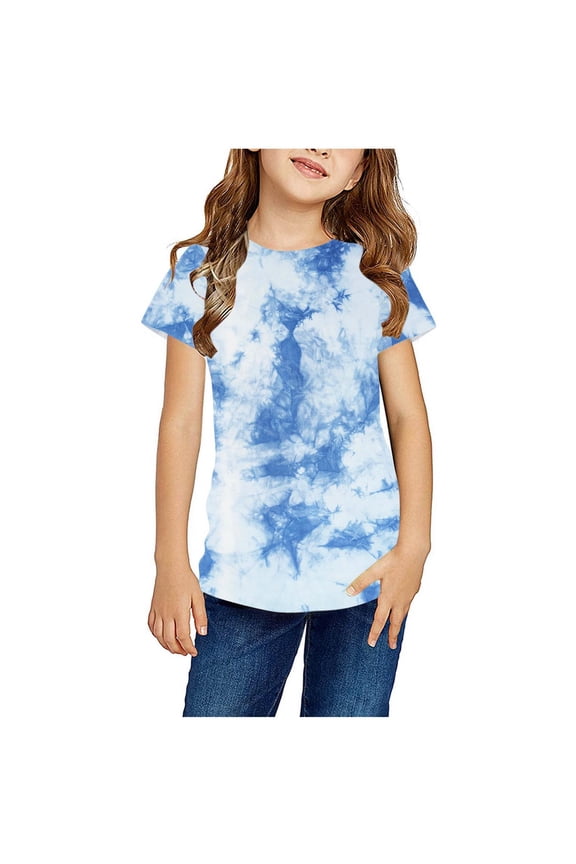 Shirts For Kids Short Sleeve Graphic T-Shirt Round Neck Crop Top For 3-14 Years Girls And Boy T-Shirt Tee Beautiful Blouses And Tops Mega Sleeves Blouse Oversized Tee