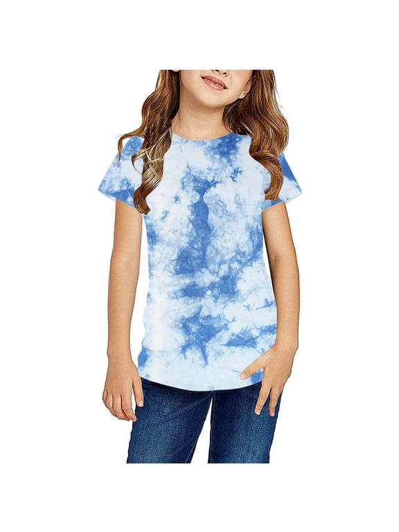 Shirts For Kids Short Sleeve Graphic T-Shirt Round Neck Crop Top For 3-14 Years Girls And Boy T-Shirt Tee Beautiful Blouses And Tops Mega Sleeves Blouse Peach Blouse
