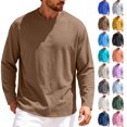 thumbnail image 1 of Shirts for Men Long Sleeve T-Shirt Crew Neck Midweight Tees Classic Basic Casual Tops Soft Shirt，Regular Fit, Machine Wash, Casual Wear, Fall/Winter Wear, Thermal, 1 of 6