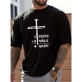 thumbnail image 1 of Shirts for Men, Suits for Men, Christian Faith Graphic T-Shirt,Men'S Casual Short Sleeve Tee, Loose Fit, Comfortable Wear, Spring/Summer, Religious Gift, Suitable for Daily And Outdoor Wear in Summer, 1 of 5