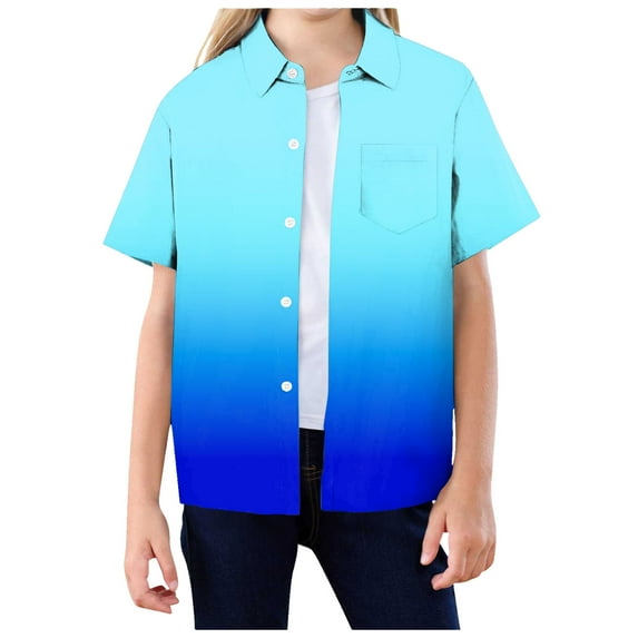 Shirts for Teens for Girls Cute Shirts for Girls Linen Button Down Shirts Long Roll Up Sleeve Collared Blouses Casual Cotton Gauze Tops Coverup Gradient Color