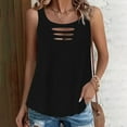 thumbnail image 1 of Shirts for Women under $10 Sleeveless Round Neck Casual Pullover Tank Tops for Women Summer T Shirts Trendy Sleeveless Basic Tee Loose Fit 2025 Fashion Black S, 1 of 6