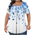 thumbnail image 1 of Shirts for Women Plus Size Clearance Shirts for Women Short Sleeve Cute Women's Clothing Plus Size Boho Women Crewneck Tee Summer Tshirts Shirts for Women 2025, 1 of 4