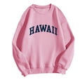 thumbnail image 1 of Shirts for Women Trendy 2025 Winter Fall Oversized Crew Neck Long-sleeved Batwing Cold Shoulder Drawstring Graphiprint Pullover Cotton Hoodies Sweatshirts(Pink,L), 1 of 3
