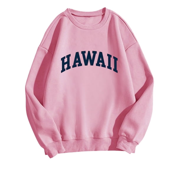 Shirts for Women Trendy 2025 Winter Fall Oversized Crew Neck Long-sleeved Batwing Cold Shoulder Drawstring Graphiprint Pullover Cotton Hoodies Sweatshirts(Pink,L)