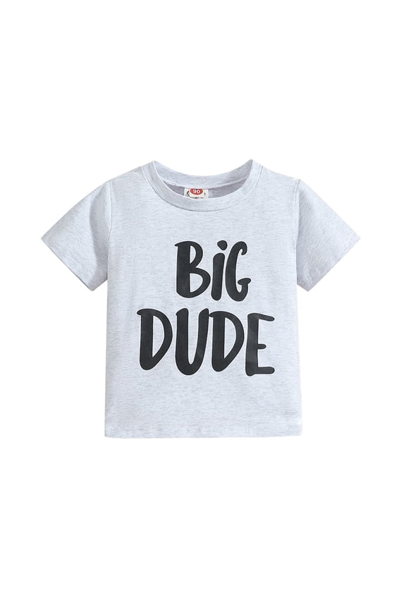 Shirts for Boys 8-10 Summer Toddler Boys Girls Short Sleeve Prints T Shirt Tops Clothes Grey, 3-4 Years