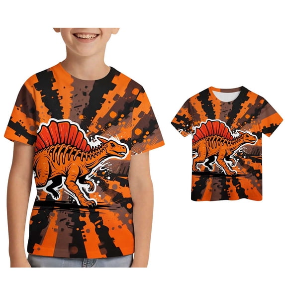 Shirts for Boys Girls Cute Dinosaur T Shirts for Boys Toddler Short Sleeve Shirt Boys Summer T-Shirts 6-7 Years Boy Pajamas