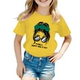 thumbnail image 1 of Shirts for Girls 14-16 Girls Cute Graphic Print Round Neck Short Sleeve Tee Summer Casual T Shirt Z11-Yellow, 150, 1 of 4