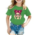 thumbnail image 1 of Shirts for Girls 5T Toddler Boys Girls Prints Short Sleeve Cat Prints T Shirt Tops Clothes Z1-GN1, 9-10 Years, 1 of 4