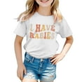 thumbnail image 1 of Shirts for Girls Graphic Print Comfy Girls' Short-Sleeve Shirts and Tops Crew Neck Funny Tees T-Shirts Toddler To Big Kid Sizes 8-9 Years, 1 of 4