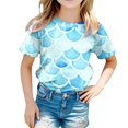 thumbnail image 1 of Shirts for Girls Graphic Print Short Sleeve T Shirt Top Round Neck Soft Basic Preppy Tops T-Shirt Boys & Girls Shirts 8-9 Years, 1 of 4