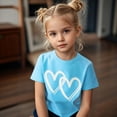thumbnail image 1 of Shirts for Girls Heart Short Sleeve Shirt for Girls Loose Soft Cute Summer Tops for Teen Girls Girls 3T Clothes, 1 of 5