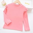 thumbnail image 1 of Shirts for Girls Hot Pink Long Sleeve Top Crewneck T-Shirts Fall Tops Tees Cotton Kids Sweatshirt Kids Shirts Girls 3-4 Years, 1 of 3